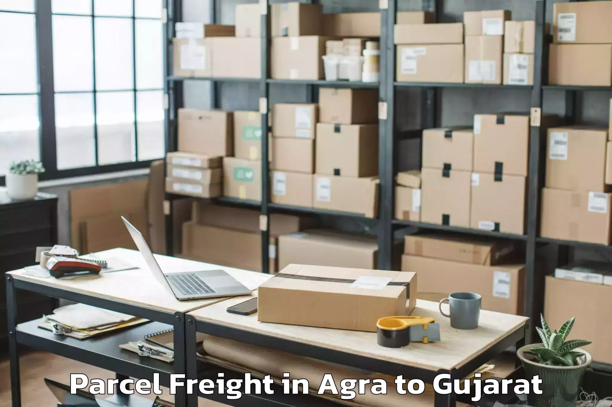 Book Agra to Swarnim Gujarat Sports Univers Parcel Freight